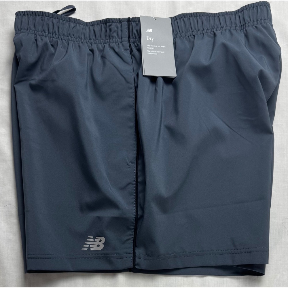 New Balance Core Run 5 Inch Shorts Womens XL Thunder Grey MS11200 NB Dry Running